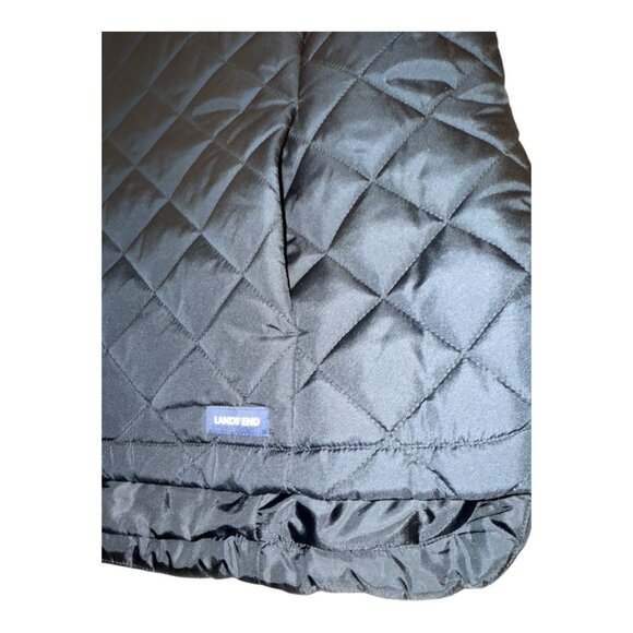 Lands' End Size 2X 20W-22W Black Quilted Puffer Zippered 2-Pocket Vest - Picture 7 of 11